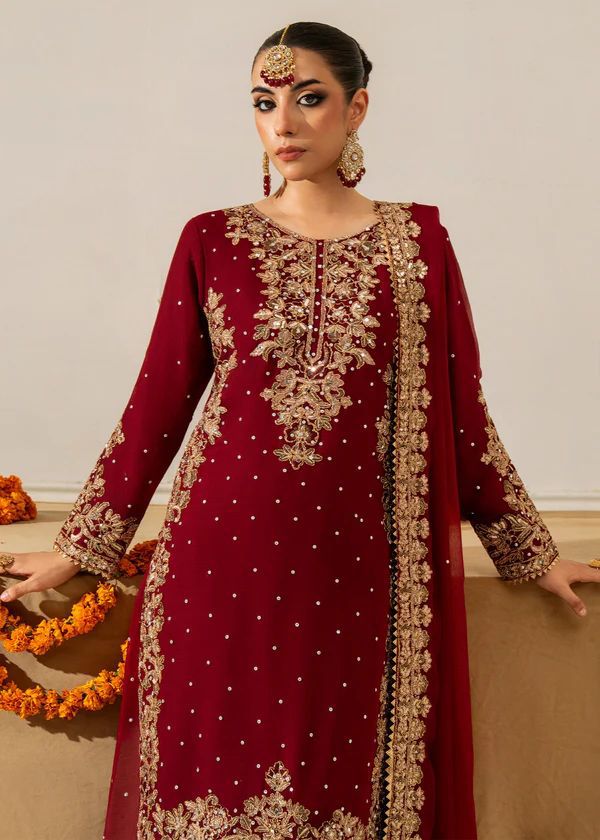 Embroidered Plazzo Suit Set