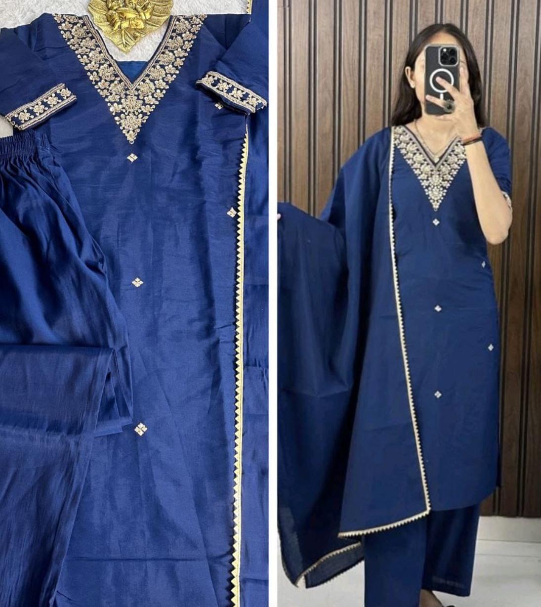 Roman Silk Suit Set