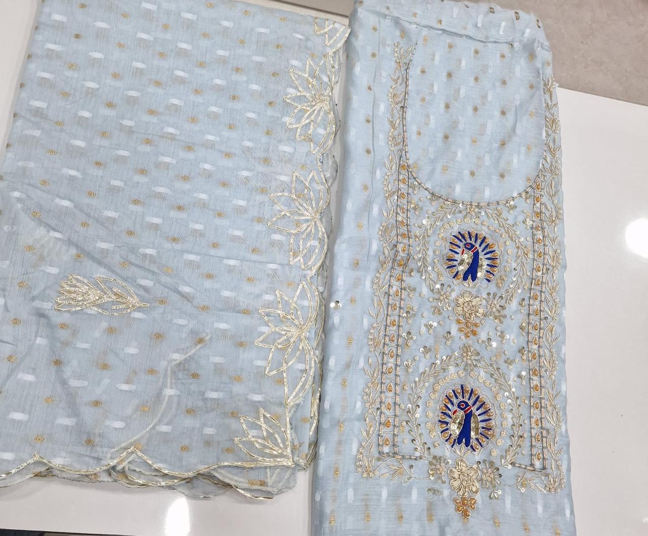 Heavy Chanderi Silk with Zardogi work