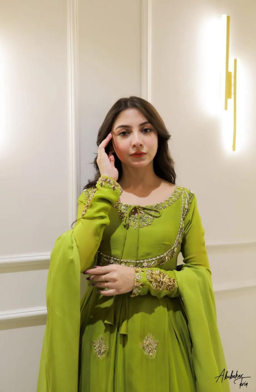 Green Gown Suit Set