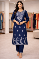 Soft Modal Chikankari Kurta and Pant set