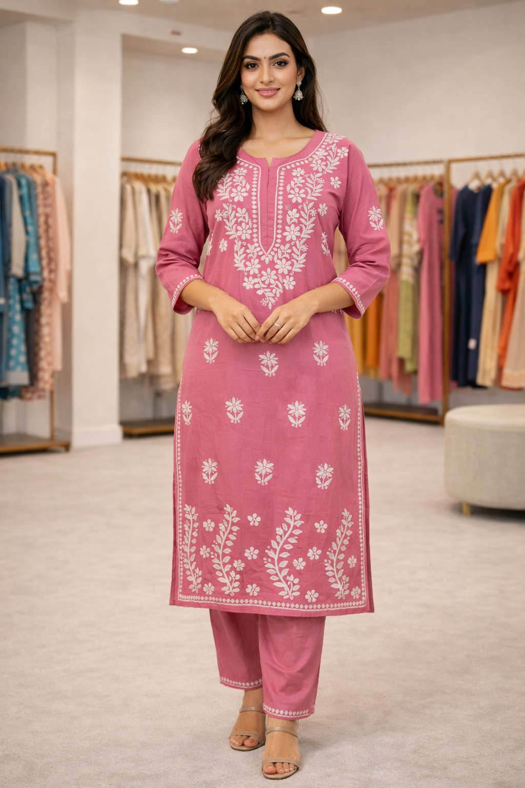 Soft Modal Chikankari Kurta and Pant set