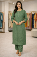 Dobby Cotton Kurta Pant set