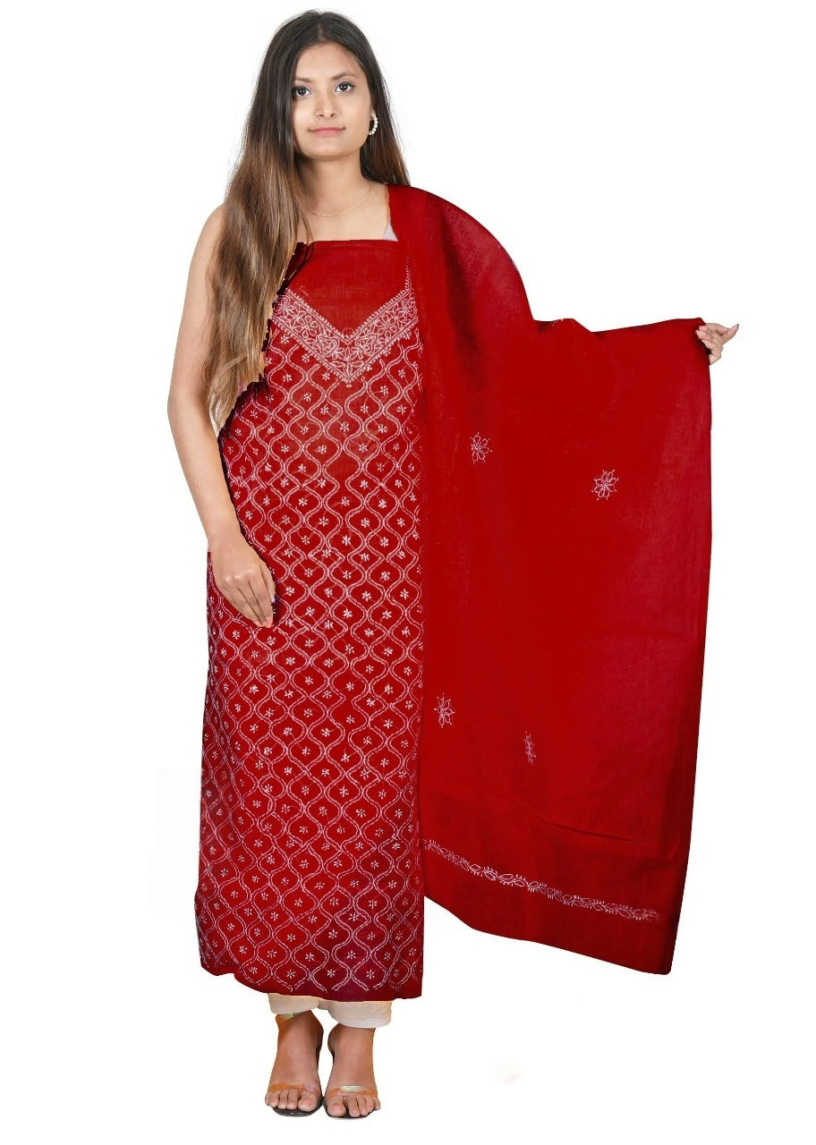 Anda Jaal Unstitched Cotton Dress Material