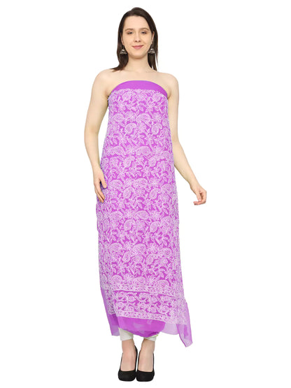 Georgette Front Jaal Unstitched Dress Material for Kurta, Bottom & Dupatta
