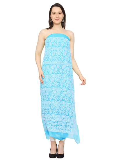 Georgette Front Jaal Unstitched Dress Material for Kurta, Bottom & Dupatta