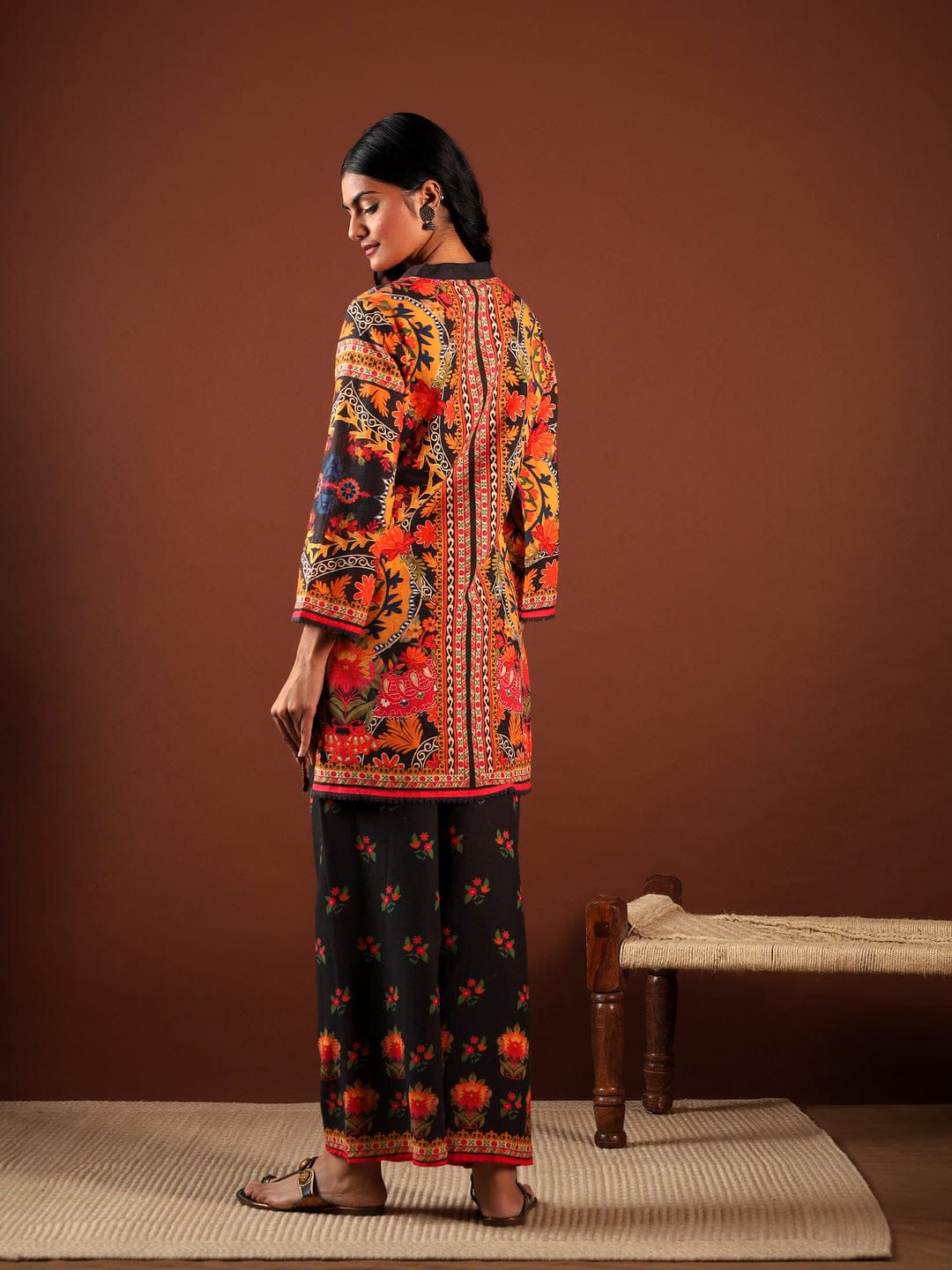 Sunset Bloom Silk Co-ord Set