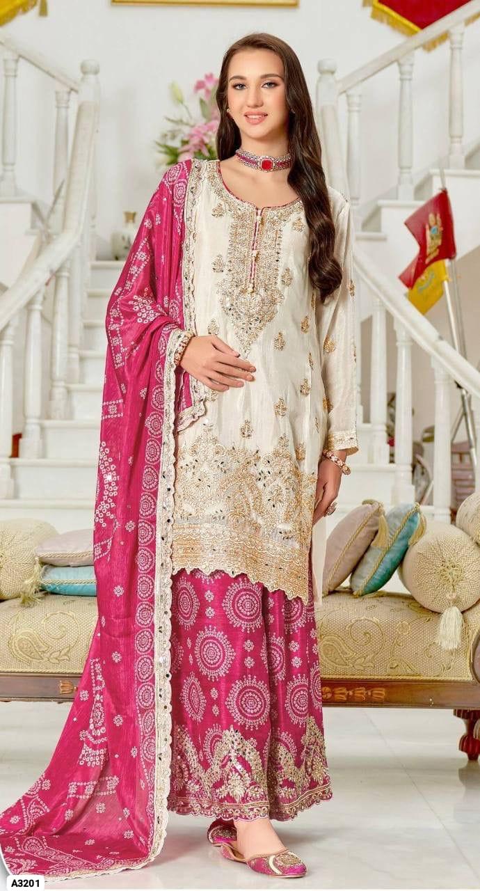 HEAVY EMBROIDERED  SHARARA  DUPATTA