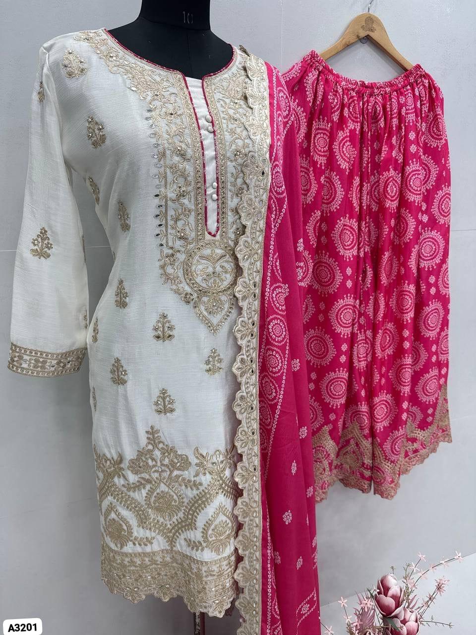 HEAVY EMBROIDERED  SHARARA  DUPATTA