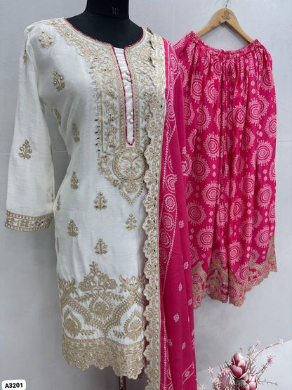 HEAVY EMBROIDERED  SHARARA  DUPATTA