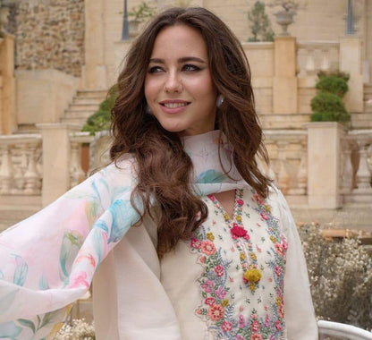 VISCOSE CHANDERI WITH SEQUENCE EMBROIDERY WORK