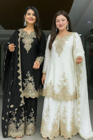 Black White Sharara Suit set