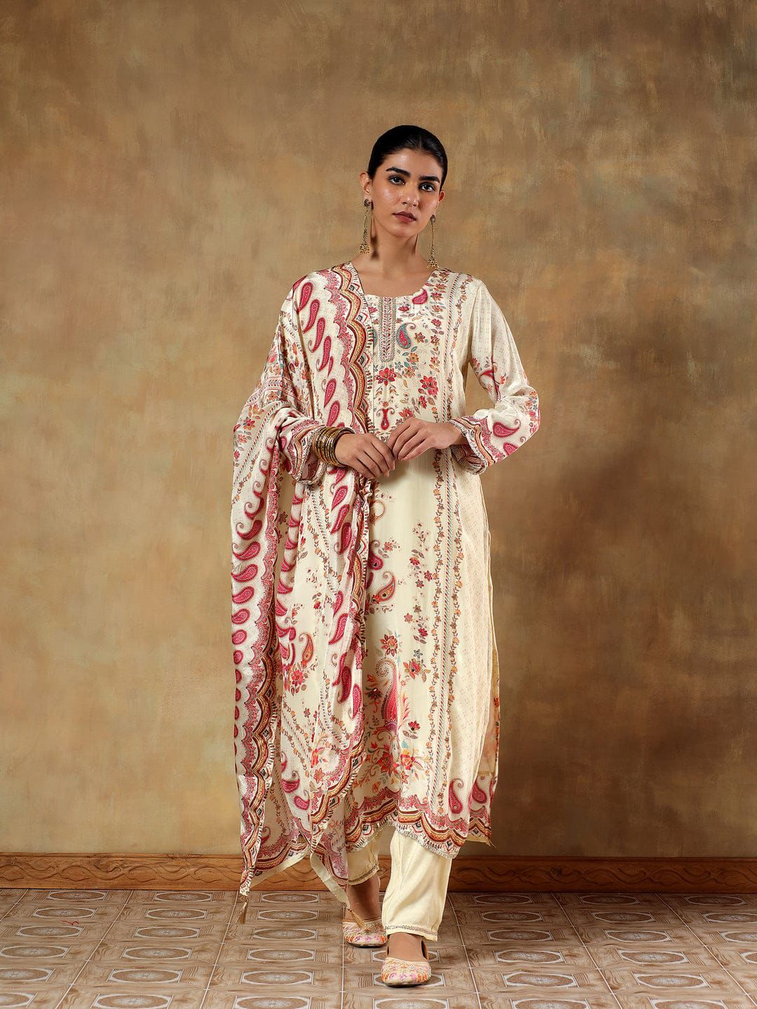 Noorani Crepe Silk Printed 3-Piece Set&nbsp;