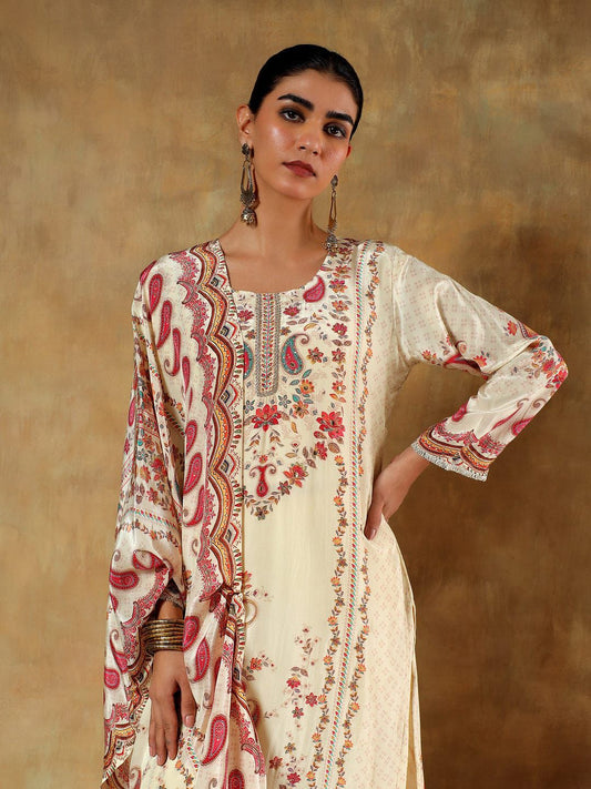 Noorani Crepe Silk Printed 3-Piece Set&nbsp;