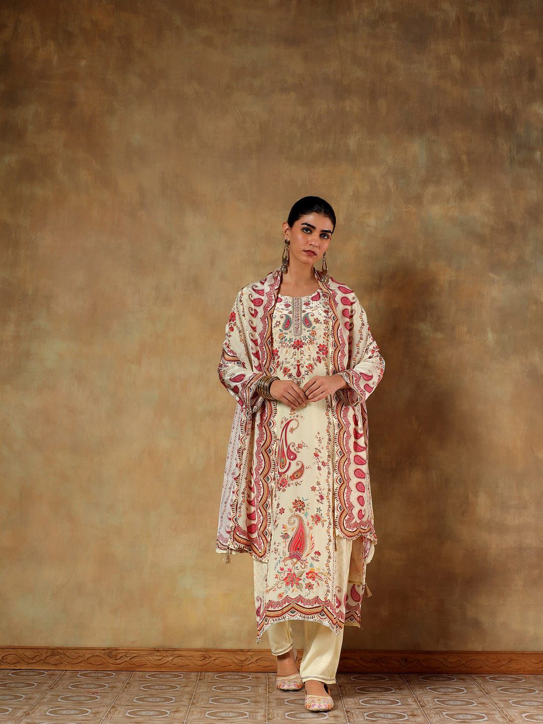 Noorani Crepe Silk Printed 3-Piece Set&nbsp;