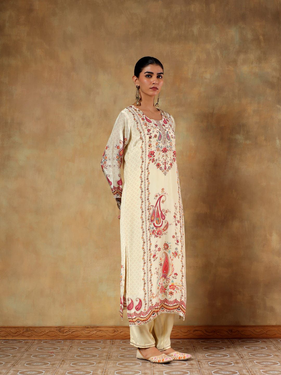 Noorani Crepe Silk Printed 3-Piece Set&nbsp;