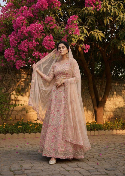 Butterfly Net Floral Lehenga