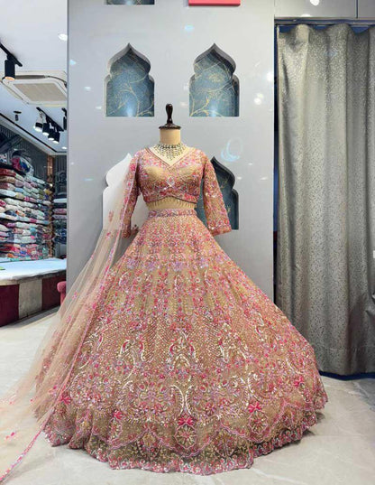 Butterfly Net Floral Lehenga