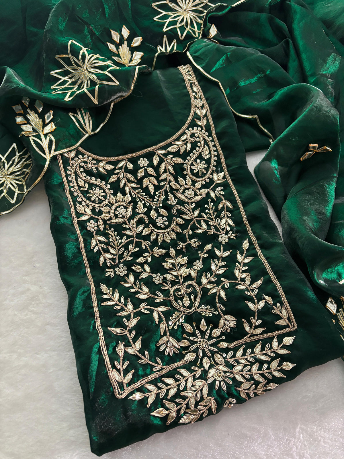 Silk handwork unstitched set