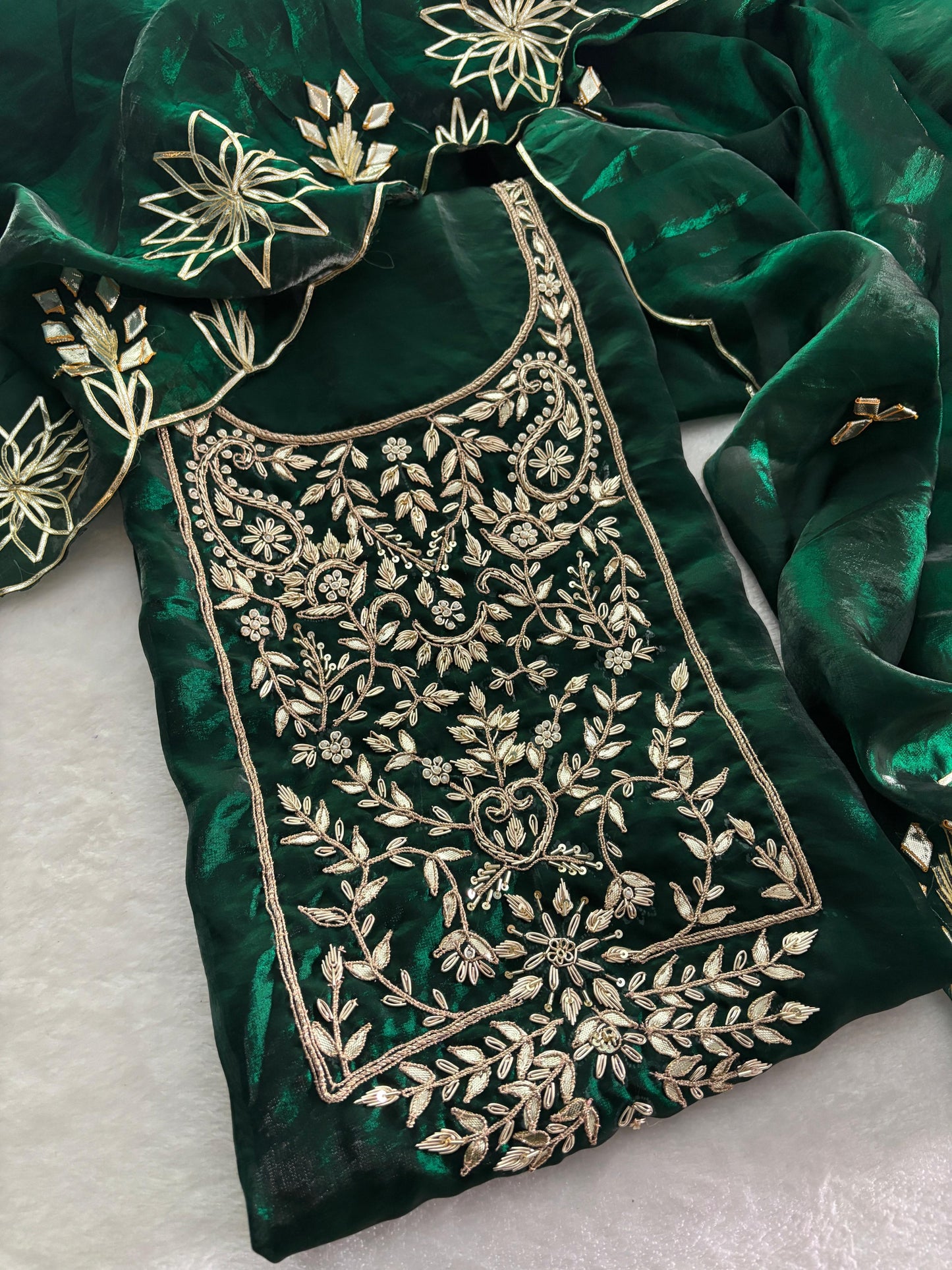 Silk handwork unstitched set