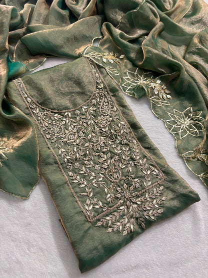 Silk handwork unstitched set