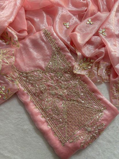 Silk handwork unstitched set