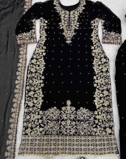 Embroidered Plazzo Suit Set