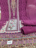 Printed Muslin Unstitched Suit Set