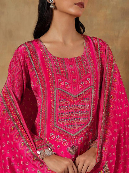 Ruhani Natural Crepe Printed 3-Piece Set