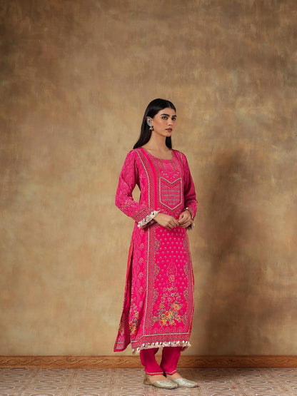 Ruhani Natural Crepe Printed 3-Piece Set