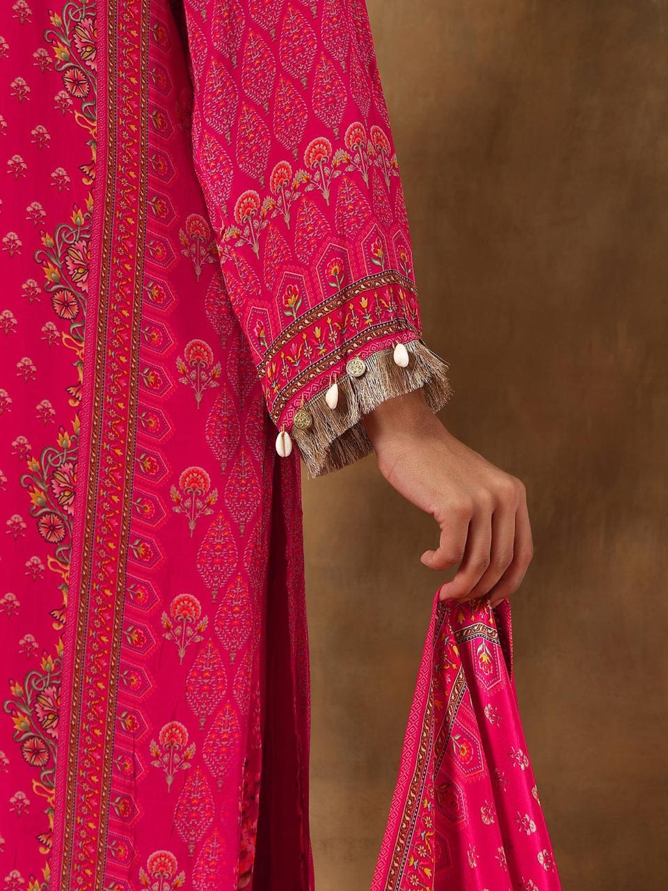 Ruhani Natural Crepe Printed 3-Piece Set