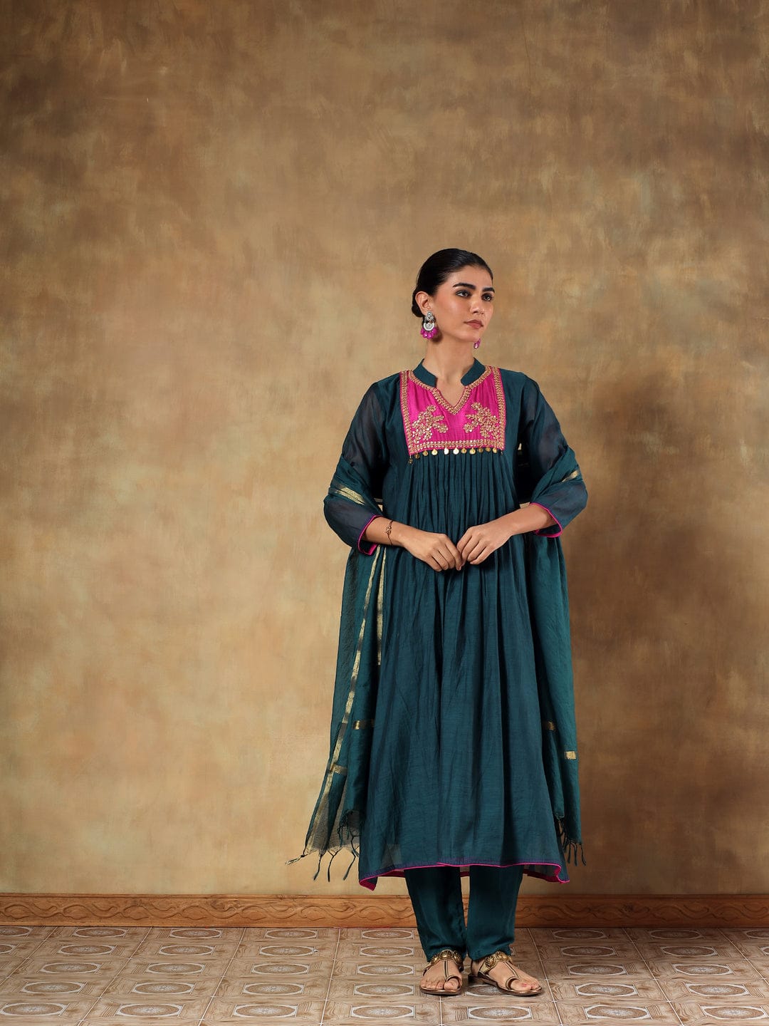 Neelkamal Chanderi Suit Set