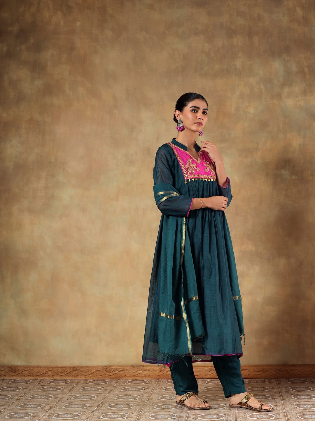 Neelkamal Chanderi Suit Set