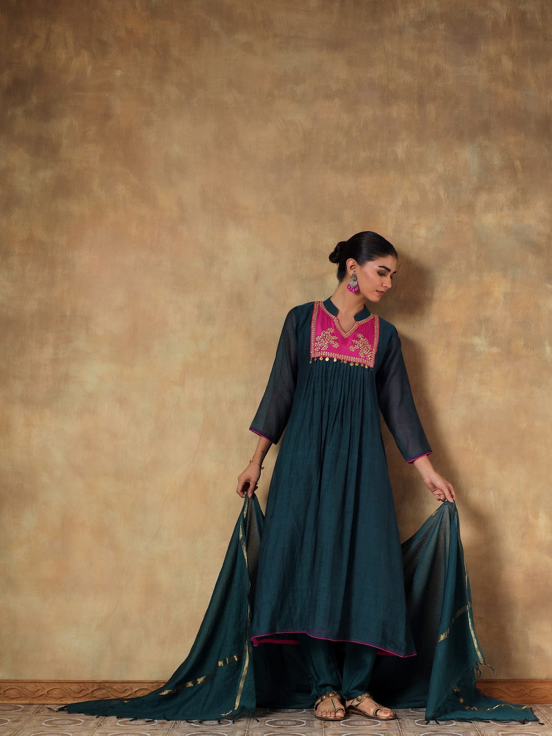 Neelkamal Chanderi Suit Set