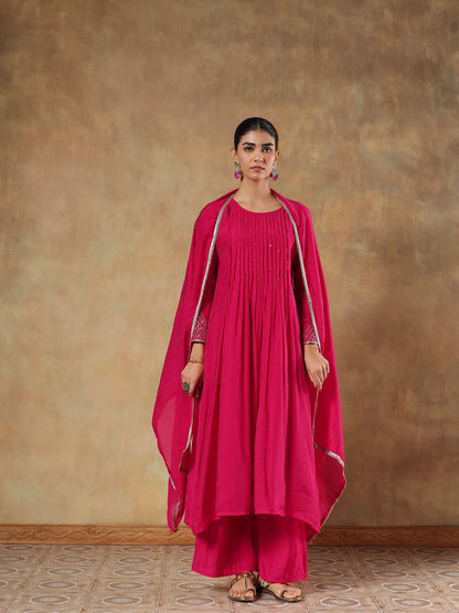 Gulbahar Silk Suit Set