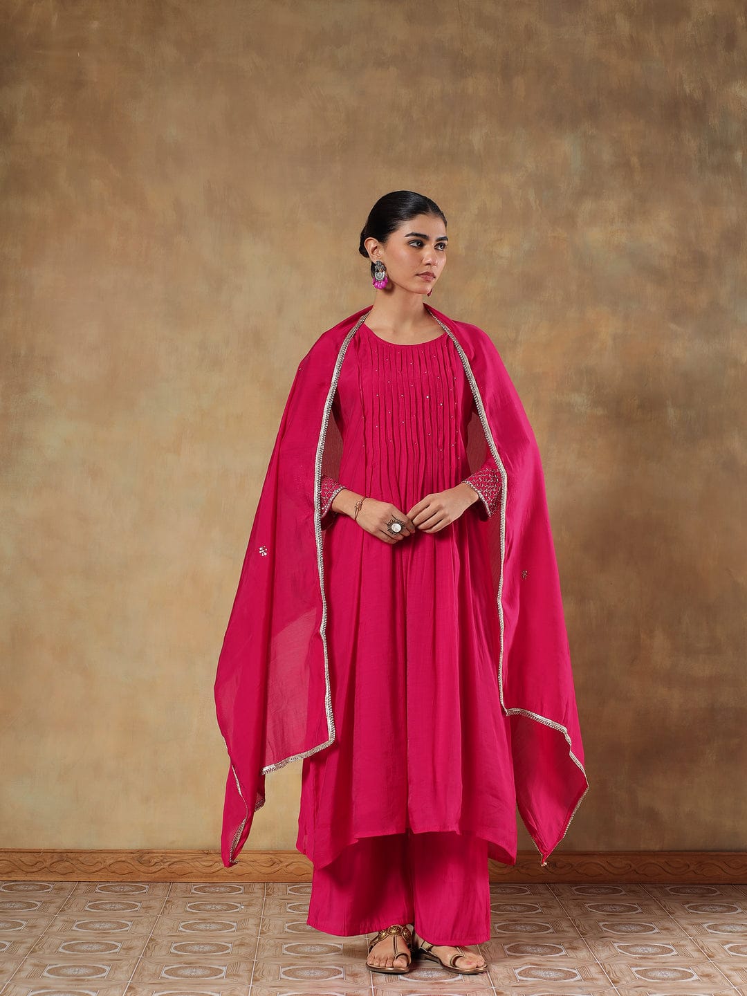 Gulbahar Silk Suit Set