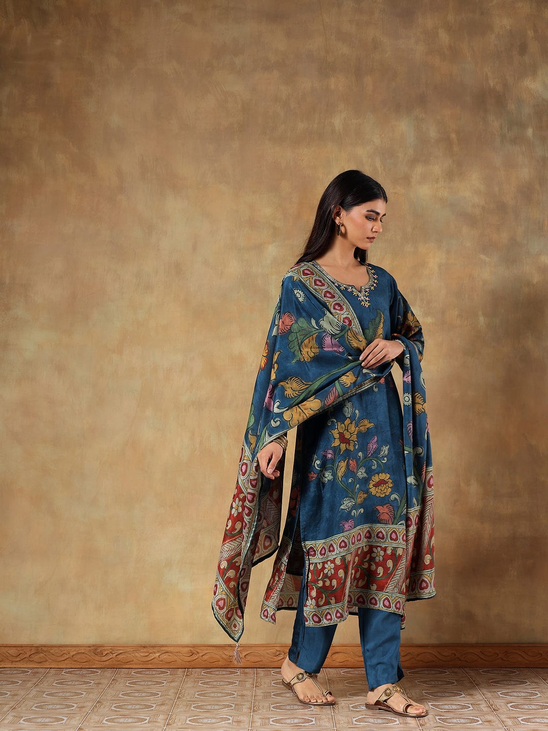 Mira Russian Silk Printed 3-Piece Set