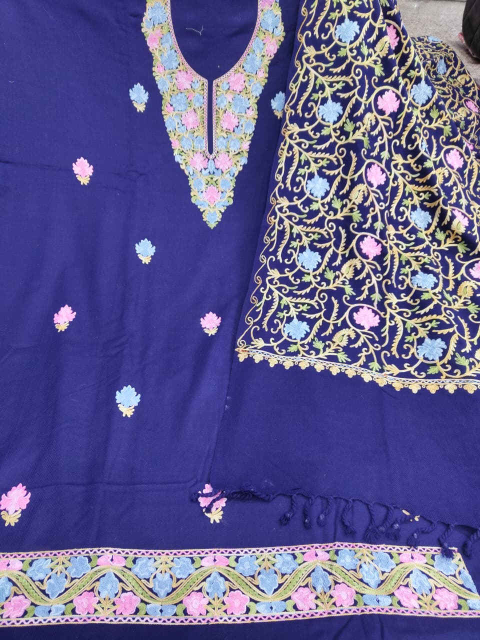 Pashmina Kashmiri Unstitched Set