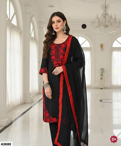 Black Red Suit Set