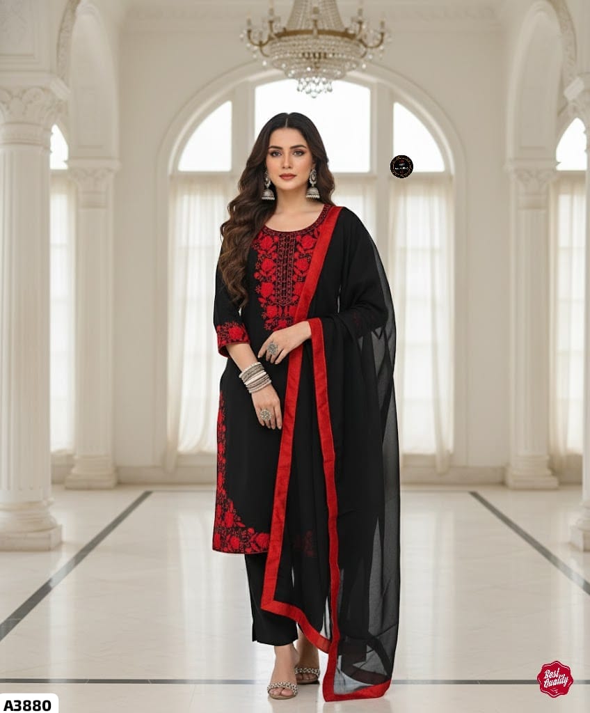 Black Red Suit Set