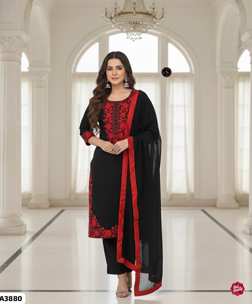 Black Red Suit Set