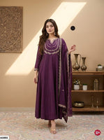 Anarkali Silk Sequence Work Suit Set