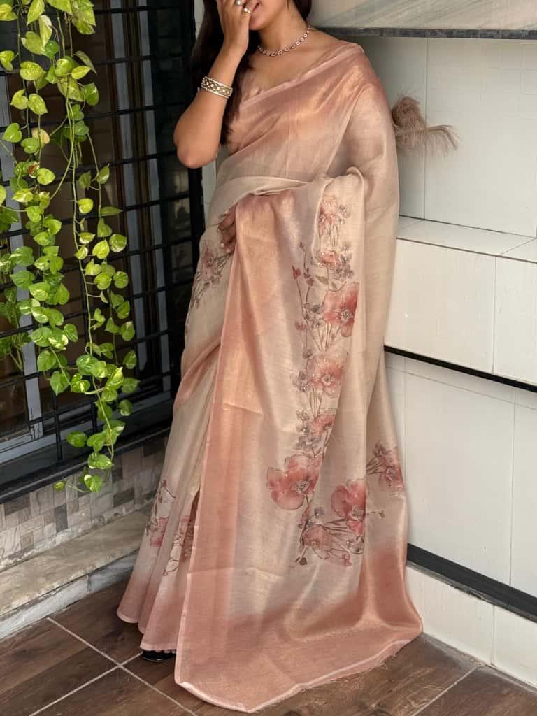 Pure Taspa Silk Printed Saree
