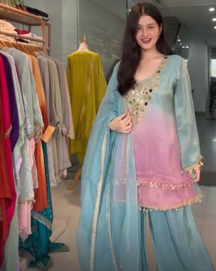 3-piece Plazzo Set with Dupatta