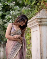 Sequence and Dori Embroidery work Silk Saree