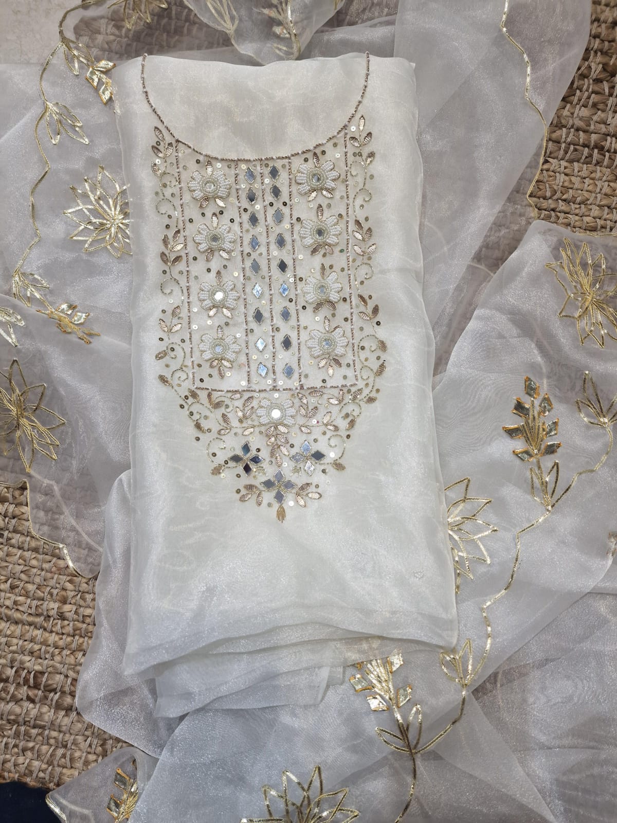Organza Mirror work