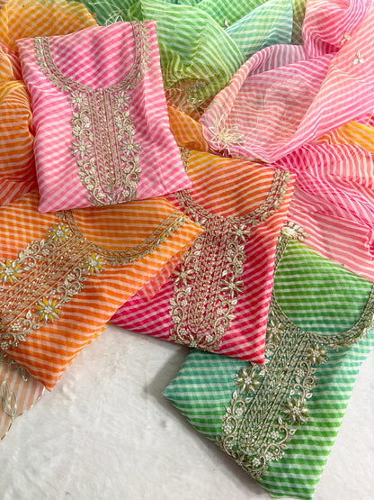 Viscose Organza Leheriya
