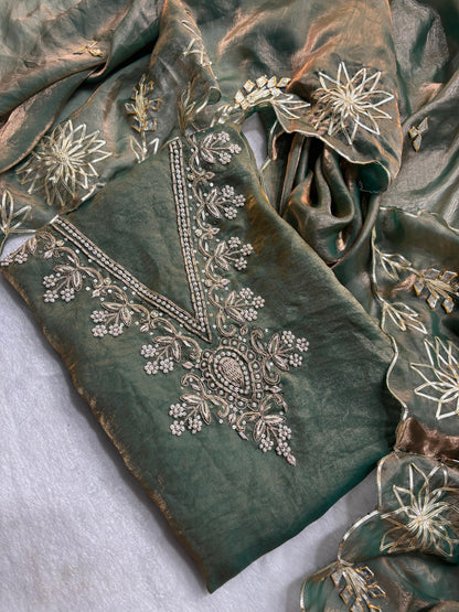 Space Silk unstitched suit set