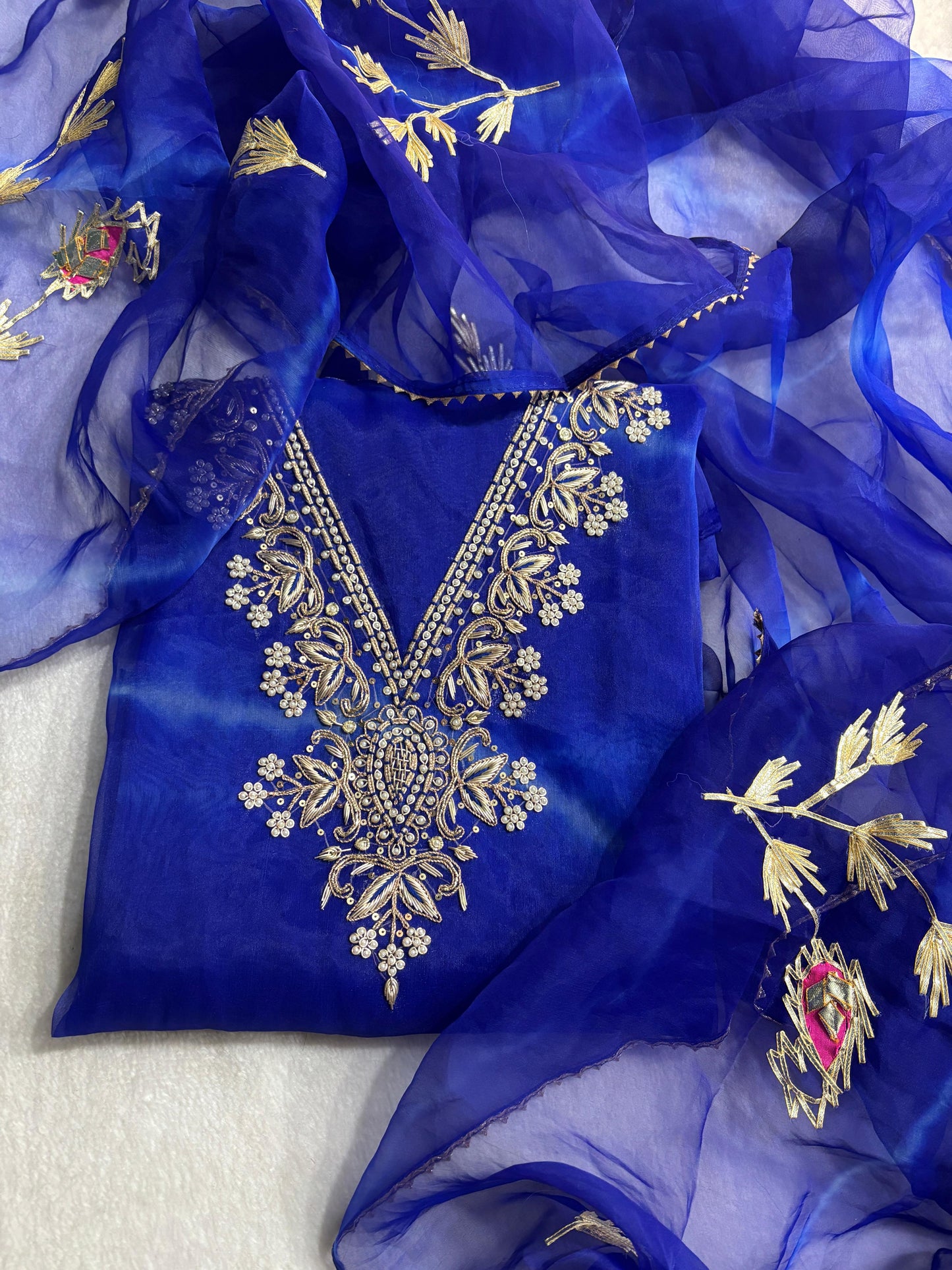 Space Silk unstitched suit set