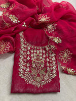 Viscose Crush Tissue Unstitched Suit Set